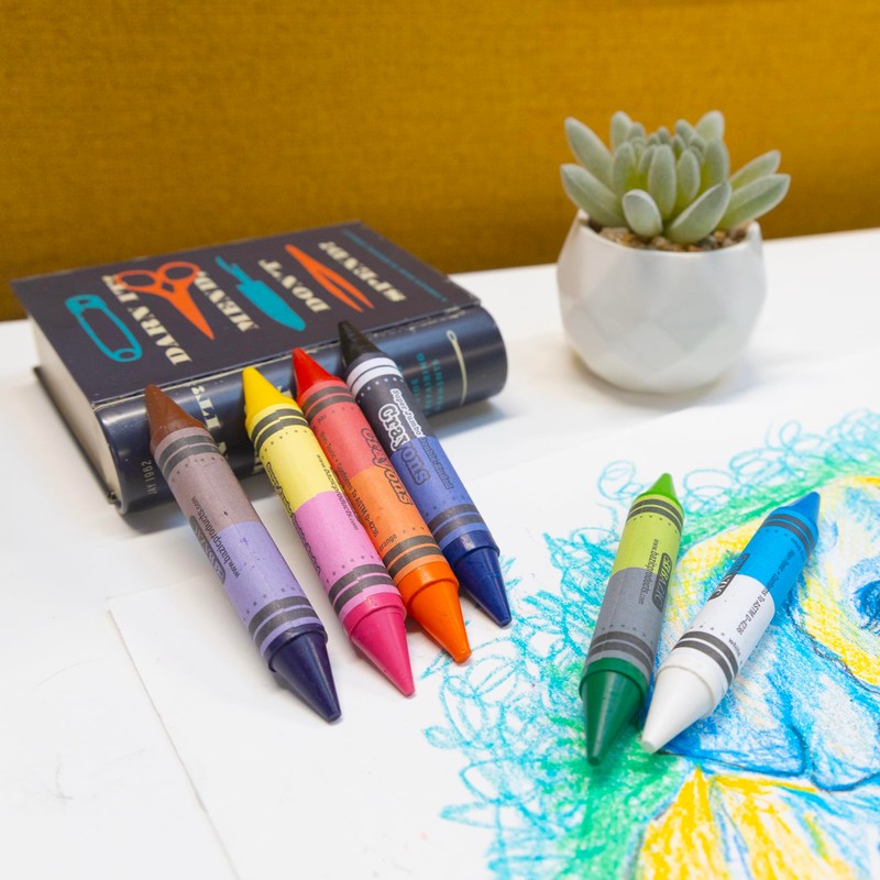 BAZIC Dual Sided Super Jumbo Crayons Premium 12 Colors, Non