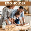 Utopia Home Egg Container With Lid and Handle for Refrigerator
