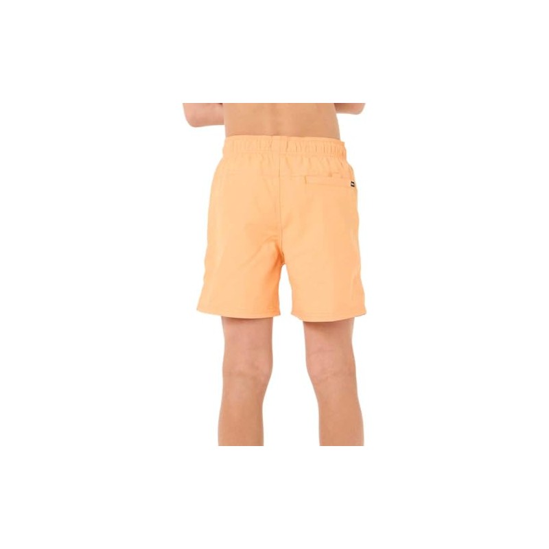 Rip Curl Boys' Offset Volley Boardshorts, Mandarin Zest