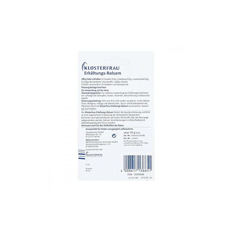 Klosterfrau Cold Balm | 20 g | For Stuck Runny