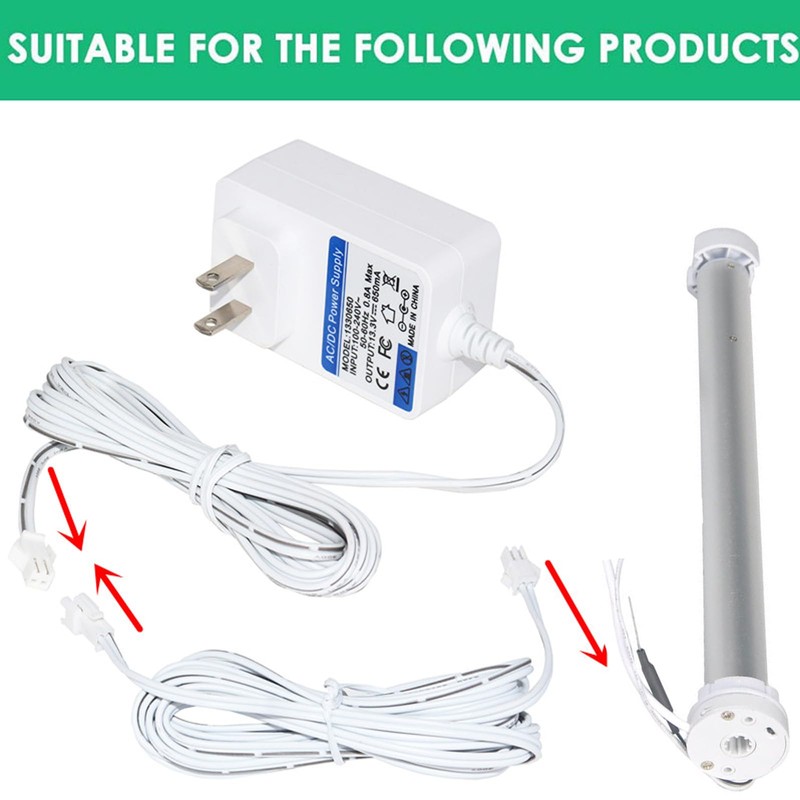 13.3V Power Adapter harger for Somfy Sonesse Wirefree Plug-in Charger
