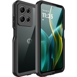 Makbstpect for Moto G 5G 2025 Case Waterproof, Built-in Screen Protector, Rugged Full Body Dustproof Shockproof Protective Cover for Moto G 5G, Black