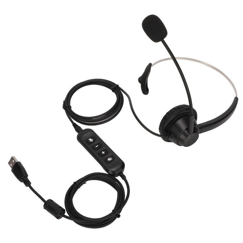 H360‑3.5‑U901 Single Ear Customer Service Headset Adjustable Volume Mute Unilateral