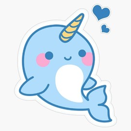 Magnet Narwhal Kawaii Magnet Bumper Sticker Car Magnet Flexible Reuseable Magnetic Vinyl 5"