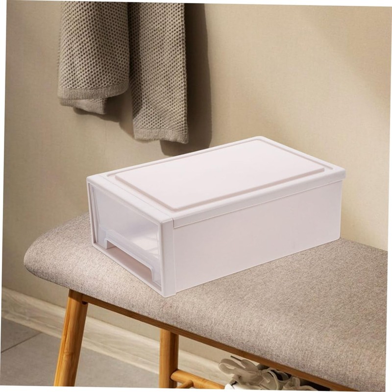 jojofuny 2pcs Stackable Plastic Storage Drawer for Clothes Makeup Organizer