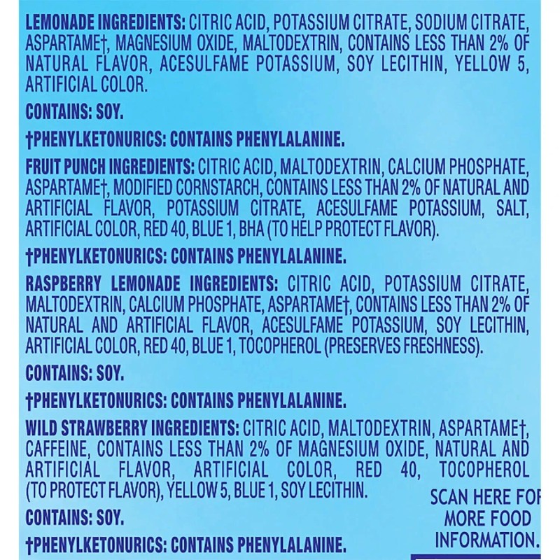 Crystal Light Lemonade Fruit Punch Powdered Drink Mix Variety Pack