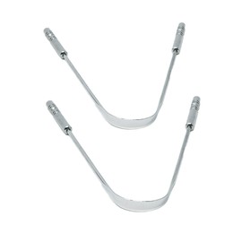 Wonder Care Zungenreiniger-Schaber mit Edelstahlgriff, chirurgischer Edelstahl, sterilisierbare Zungenbürste/Zungenschaber (2 Stück)