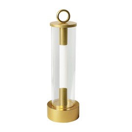 Leroxo Portable Metal LED Table Lamp,Touch Sensor Control Rechargeable Desk Lamp,3-Levels Brightness Bedside Lamp,Night Light for Kids Nursery (Gold-1)