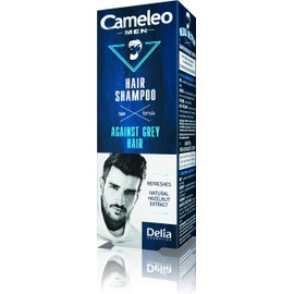 Cameleo Men - Shampoo Against Grey Hair - Natural Hazelnut Extract - Colour Protect - Refreshs and Cleans Hair & Scalp - 150ml