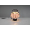 Reality Leuchten Borka R51261036 Table Lamp Metal Matte Black Rattan