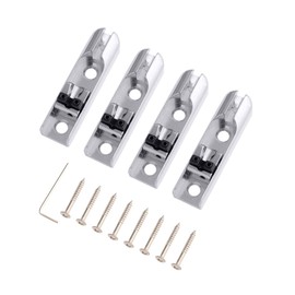Holmer Bass Guitar Bridge Individual Bass Bridge Tailpiece Single String Bass Bridge for 4 String Bass Guitar Heavy Duty Zinc Saddles. (Chrome)