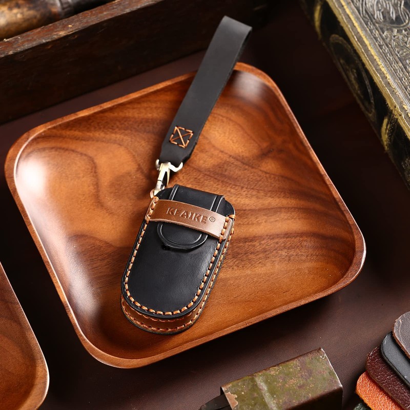 Genuine Leather Remote Key Fob Case Protector Cover Holder Fit