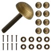 ZIUZI Brass Decorative Bolts with Caps, 8 Pack Antique Bronze