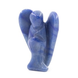 Ouubuuy Hand Carved Crystal Angel, Pocket Guardian Natural Gemstone Statue Mini Figure Decoration for Peace, Love, Happiness and Healing, 1.5 Inches (Green Aventurine)