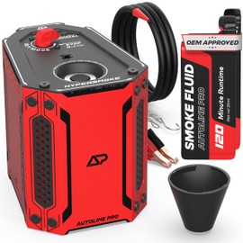 AutoLine Pro HyperSmoke™ Automotive Smoke Machine EVAP Vacuum Leak Tester – Adjustable Pressure – OEM Approved Smoke Fluid – Built-in Air Compressor Motor – Includes Cone for Vacuum and Exhaust Leaks.