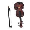 Wooden Miniature Violin with Stand Bow and Case Mini Musical