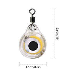 Pack of 6 Underwater Fishing Lights, Durable Fishing Lure Light, Fish Eye Design, Underwater Attractor Lure Bait Tool for Freshwater and Saltwater