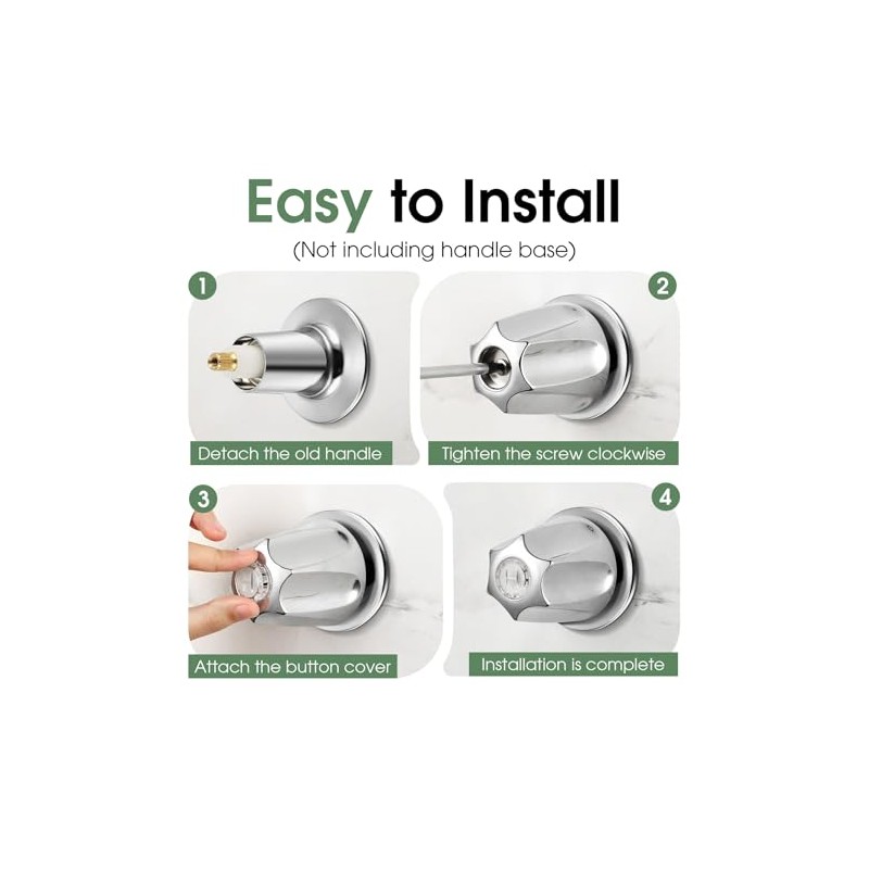 Bathtub Faucet and Shower Knobs Replacement,Easy to Install Tub Spout