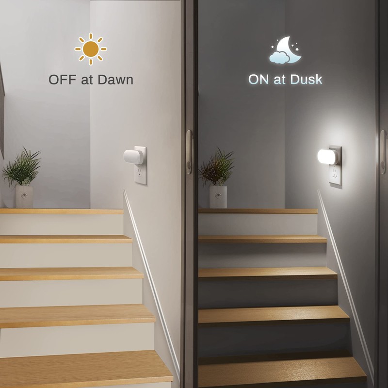DORESshop Led Night Light, Plug into Wall, [2 Pack] with