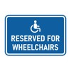 Signs ByLITA Classic Framed Reserved for Wheelchairs Sign (Blue) -