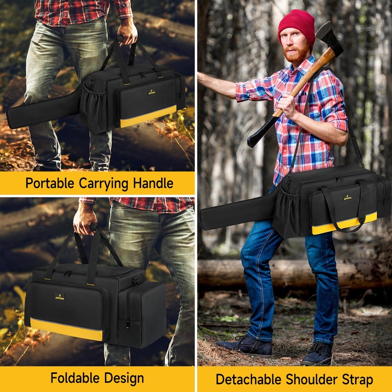 Chainsaw Carrying Case, Waterproof Foldable Chainsaw Storage Bag Compatible with