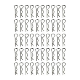 Sscon 50Pcs M1.6*28mm R-Shaped Pins Steel Cotter Pins Hitch Pin Clips