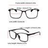 EyeAllfun 3-Pack Reading Glasses 2.5 for women men with black