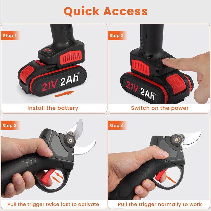 Anbull Electric Pruning Shears, Professional Cordless Electric Pruning Shears Pruner