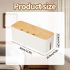 Cable Tidy Box, Cord Organizer Box with Wooden Lid, 36