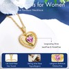 Kstyle Birthday Gift 14K Gold Pink October Birthstone Necklaces for