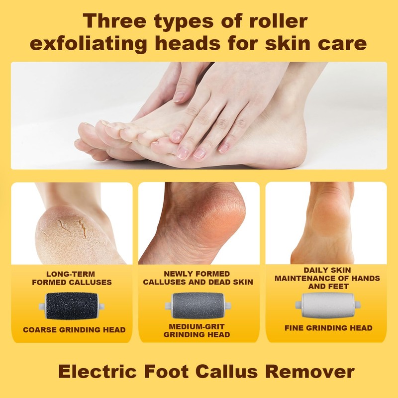 Electric Foot Callus Removers Rechargeable,Pedicure Tools for feet,Electronic Foot File