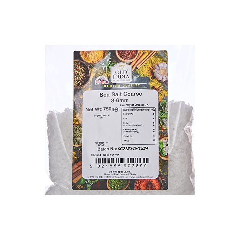 Old India Sea Salt Coarse 3-6mm 750g