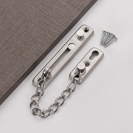 Stainless Steel Door Chain Safety Door Chain Security Door Lock Security Internal Door Limiter for Home Apartment Hotel Bedroom Privacy and Safety Chain Lock
