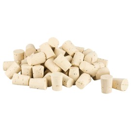 100 Spitzkorken | Länge = 22 mm, ⌀ = 13-16 mm (Medizinkorken, Spitz-Korken für Reagenzgläser u. a. kleine Gefäße 22x16/13)
