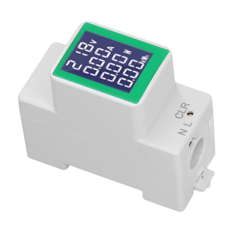 DIN Rail Meter Digital Voltmeter Ammeter Power Energy Monitor Multimeter