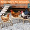 Hamiledyi Climbable Chicken Roosting Perch for Coop - Natural Wood