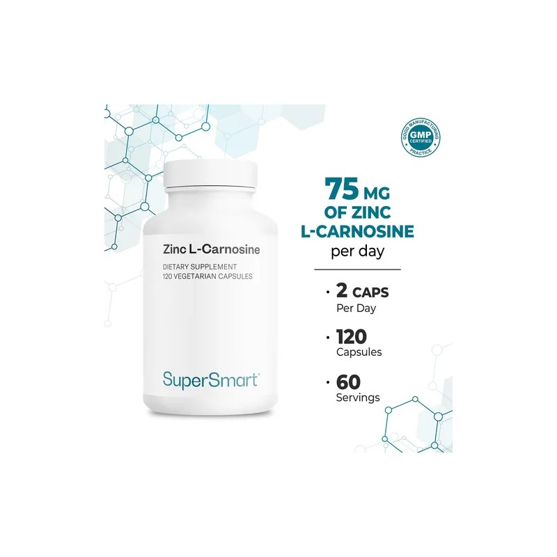 Supersmart Zinc L-carnosina 75 Mg - 120 Cápsulas