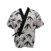 White Bamboo Print Sushi Chef Uniform (Extra Large)