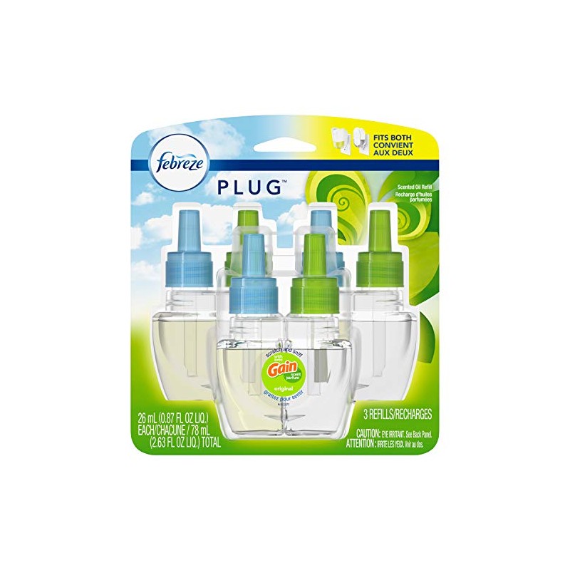 Febreze Plug Air Freshener Oil Refill, Gain