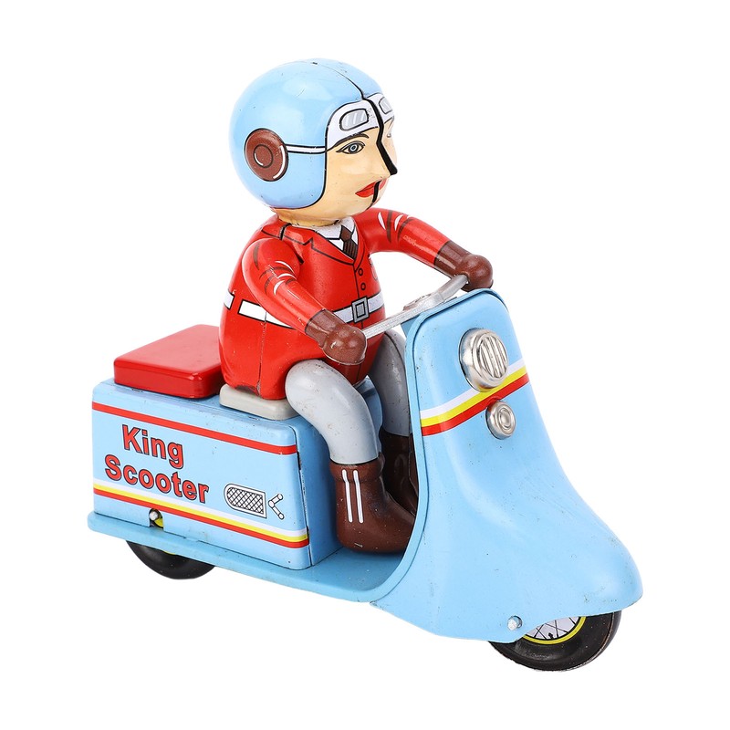 Clockwork Scooter Motorcycle Retro Decorative Metal Wind Up Motorcycle Mechanical
