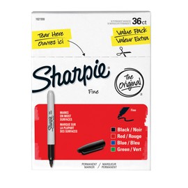 Sharpie® Permanent Fine-Point Markers, Assorted Colors, Pack Of 36