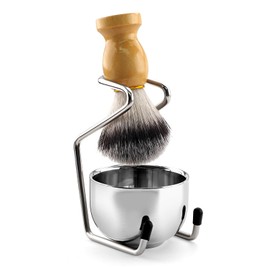 Shaving Brush and Bowl with Synthetic Badger Bristle