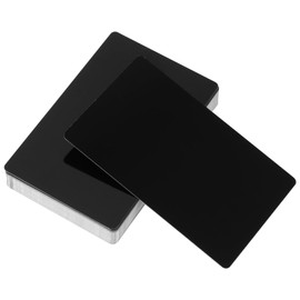 ZOENHOU Pack of 150 0.21 mm Black Metal Business Cards, Aluminium Blanks Metal Business Cards, Laser Marking, Engraved Business Cards for Business, Office, 86 x 54 x 0.21 mm