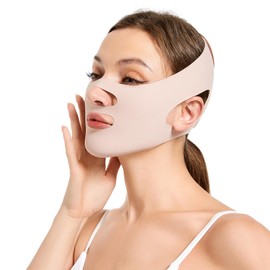 AAGWW Small Face Belt, Face Line, Tightening, Small Face, Nasolabial Line, Slimming, Instruction Manual Included, Face Lift, Adjustable, Breathable, High Elasticity, Beautiful Face, Unisex, Face Lift