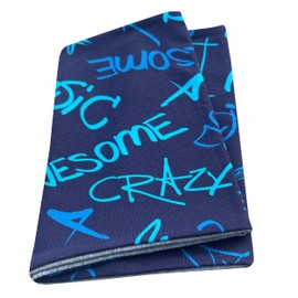 Wollhuhn Eco Lightweight Boys / Girls Jersey Slip-On Scarf / Neckerchief / Loop Cotton Many Designs Summer / Transitional Times 20212030, Cool Music Blue Shades