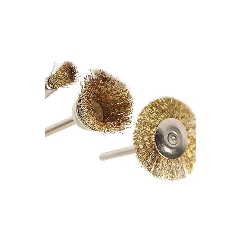 15Pcs Wire Brushes Soft Brass Wire Brush Rotary Tool Cleaning