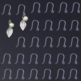 Comfortable 60pcs Plastic Earring Hooks, Non-Allergenic, Safety Ear Wire, Anti-Allergy, for Sensitive Ears, DIY Jewelry Making