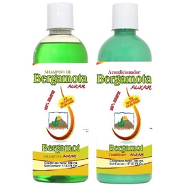 Bergamot Shampoo and Bergamot Conditioner ( SET ) 500 ml ea. 100% Natural, Hair Regrowth & No more Dryness. Volume, Thickness and Brightness