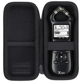co2CREA Hard Travel Case for Xvive XV1-R Portable Stereo Audio Recorder, Shockproof Dustproof Protective Storage Bag with Hand Strap and Mesh Pocket