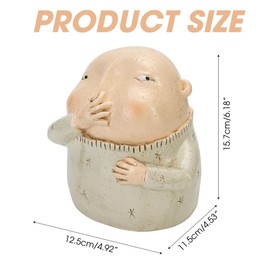 Boy Holding Nose Sculpture Statue, 6.18" High, Creative Resin Stinky Funny Kitschy Man Boys Sitters Figurine for Bathroom Home Shelf Decor